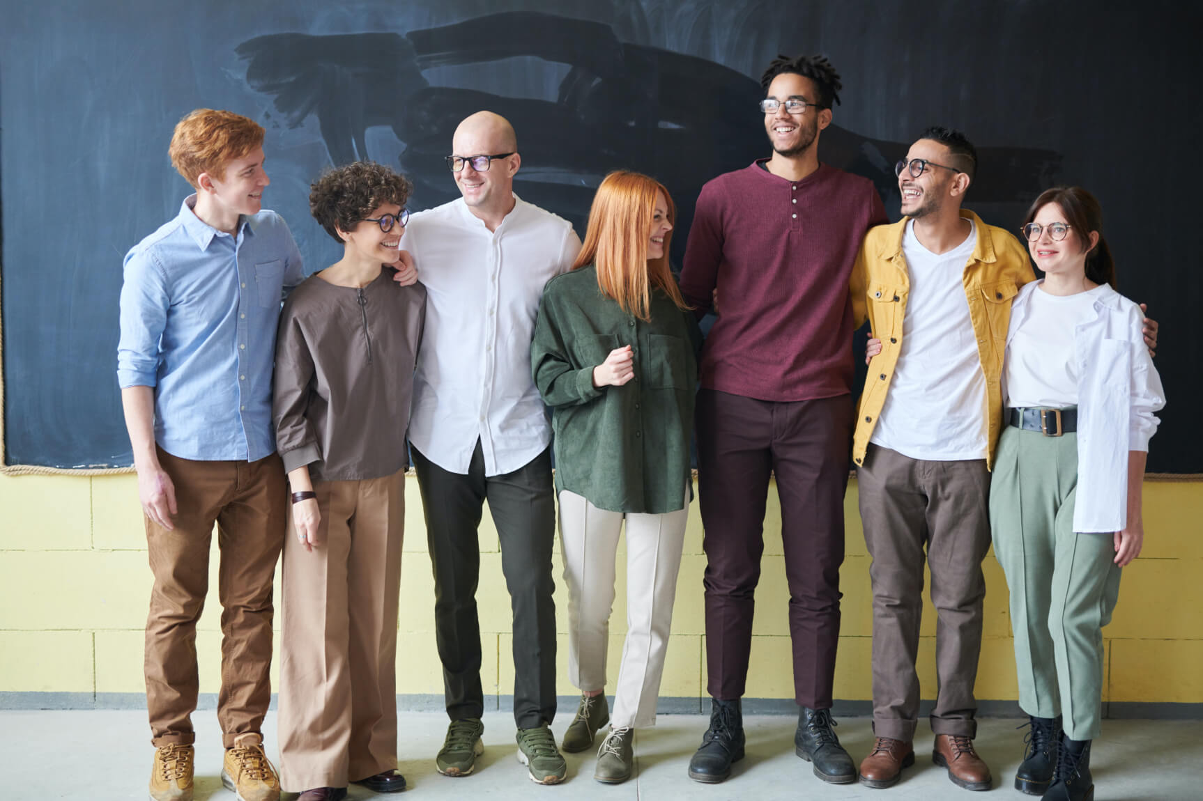 Group of diverse workers
