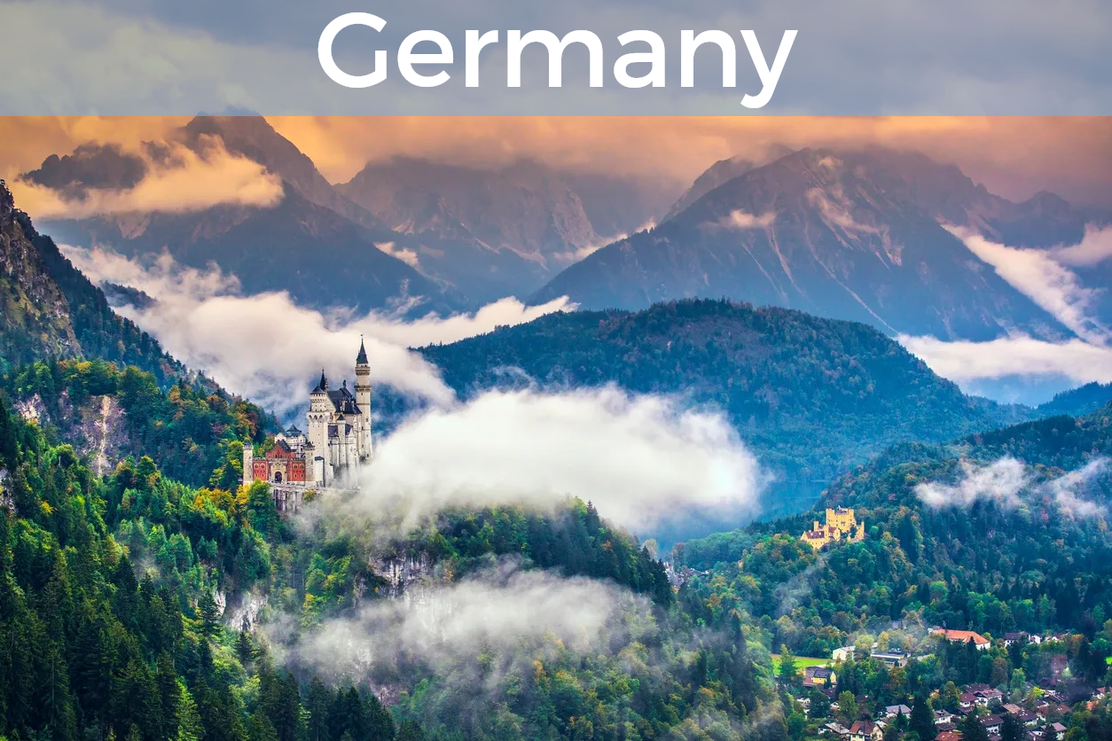 Picture of historic German castle with "Germany" at the top. Click for more.