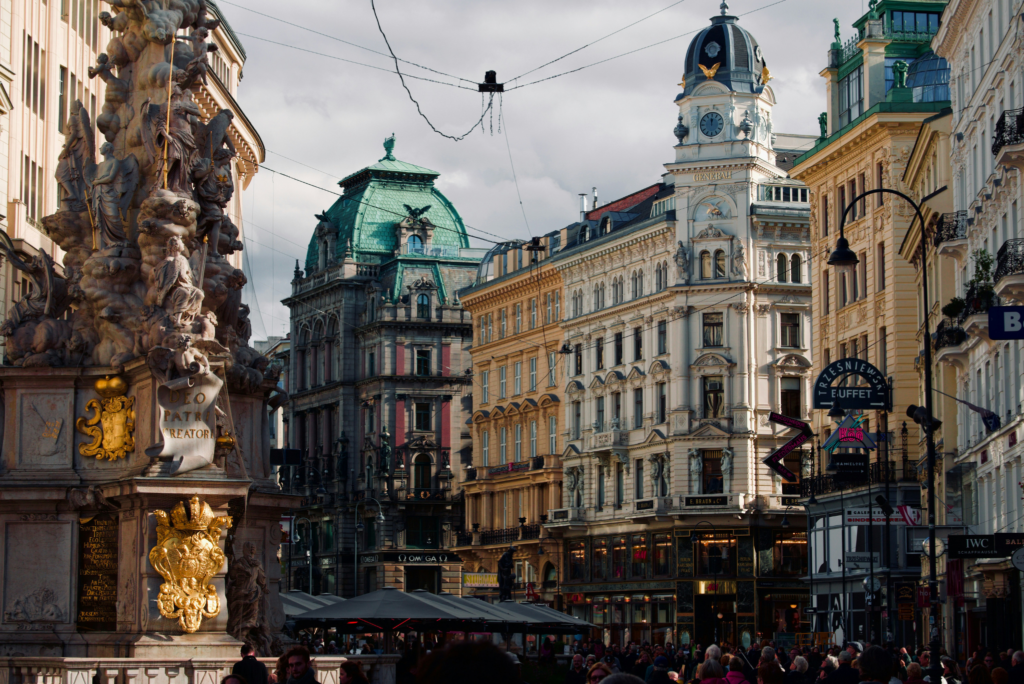 Historic view of Vienna Austria