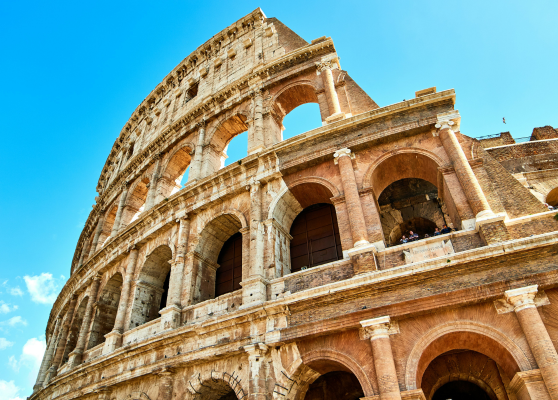 A view of the Colosseum in Rome