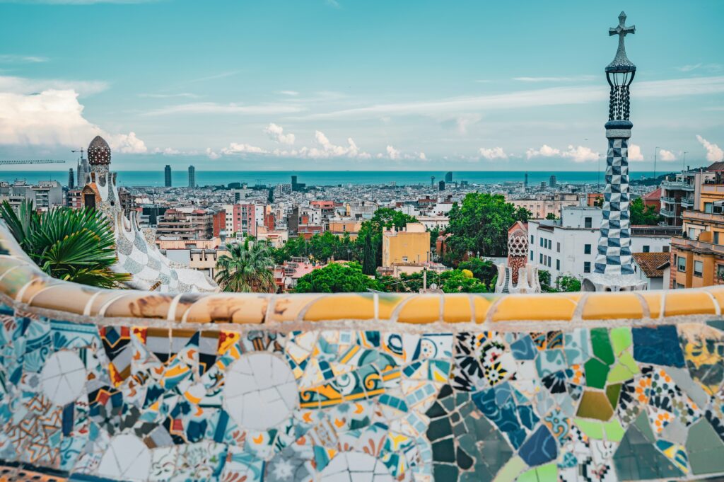 Beautiful view of a seaside city in Spain