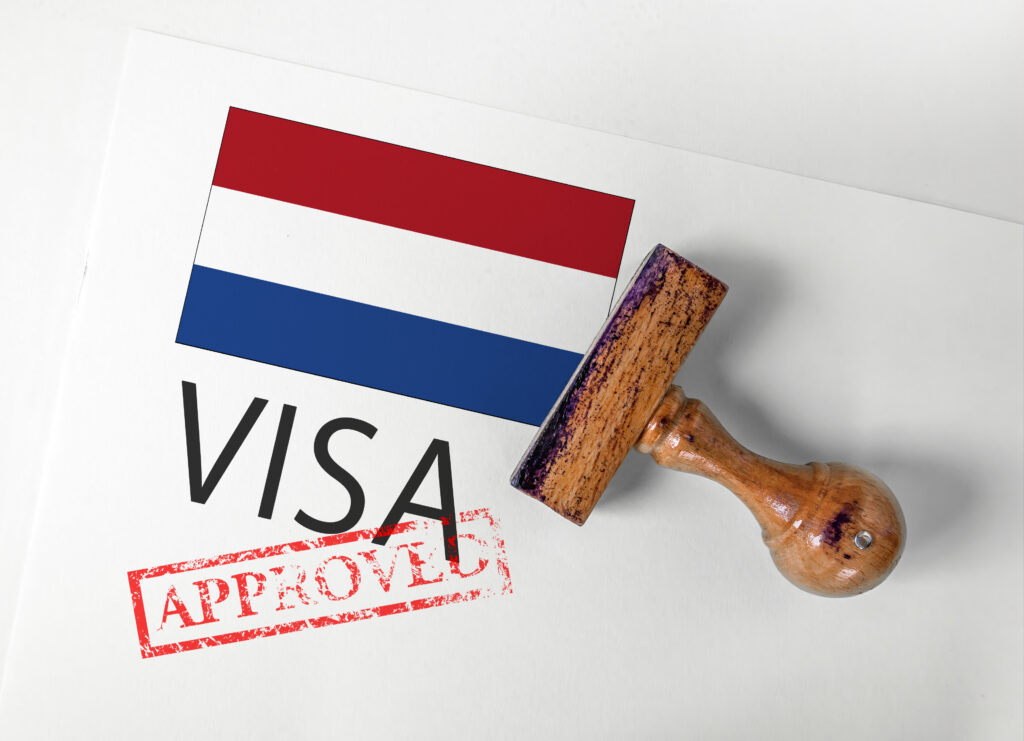 Approved stamp on Netherlands visa